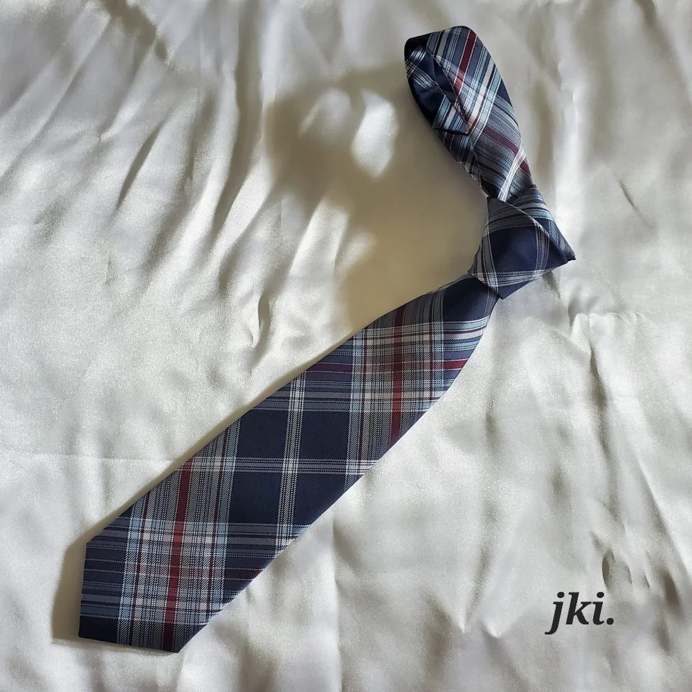 Place Boys Necktie (8-14) Polyester Blue/red Plaid NWOT